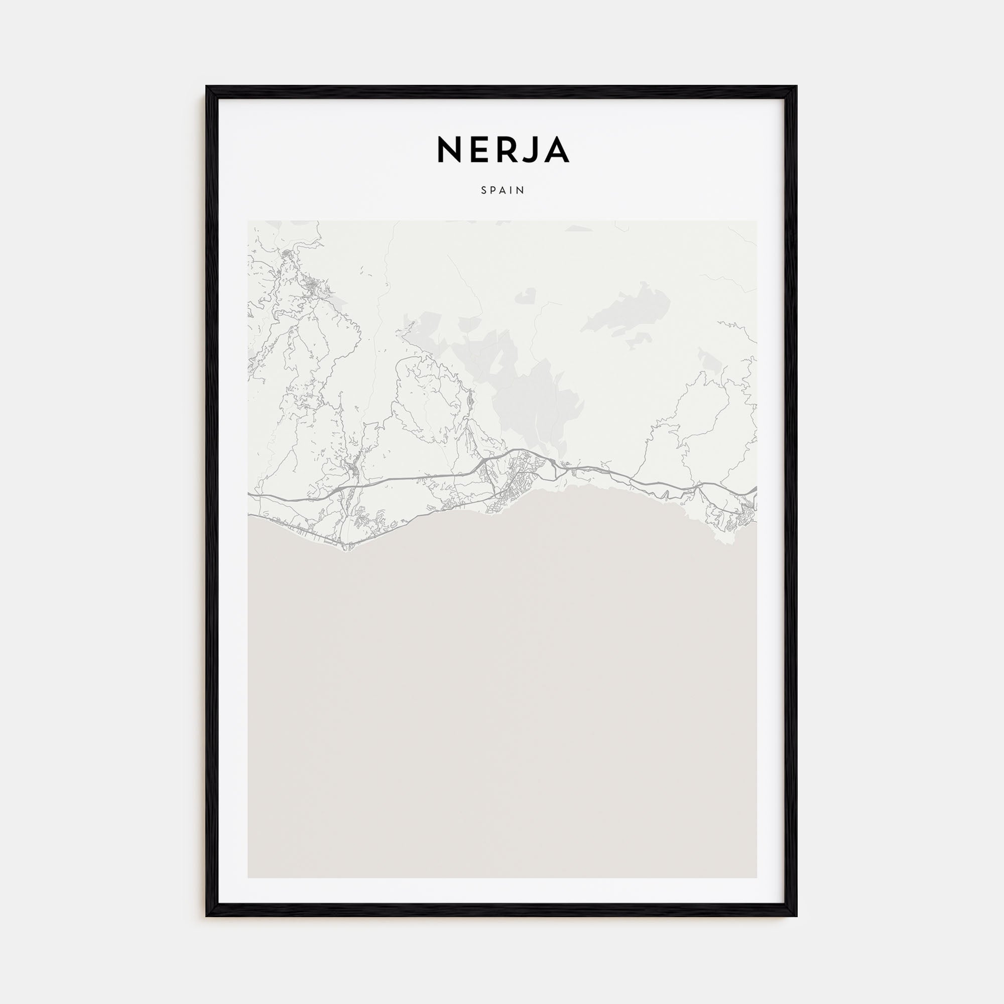 Nerja Map Portrait Poster