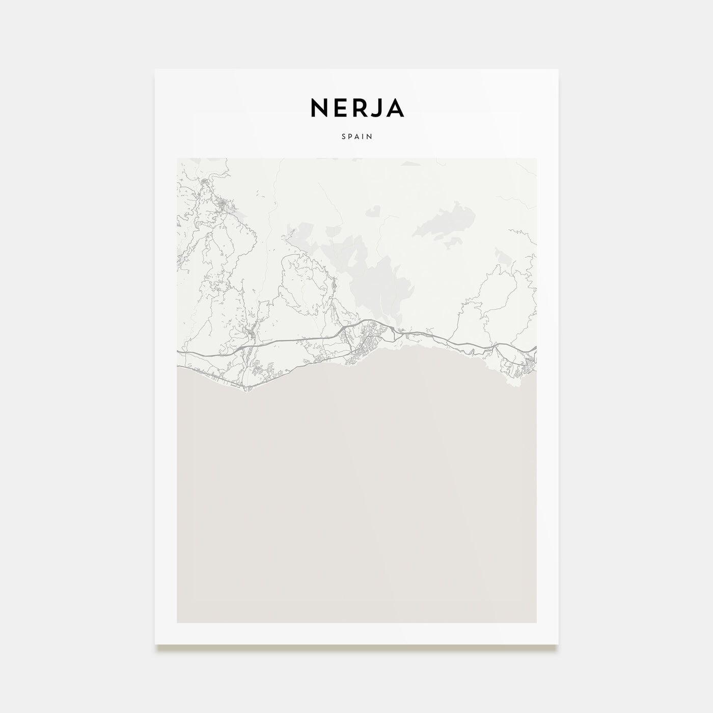 Nerja Map Portrait Poster
