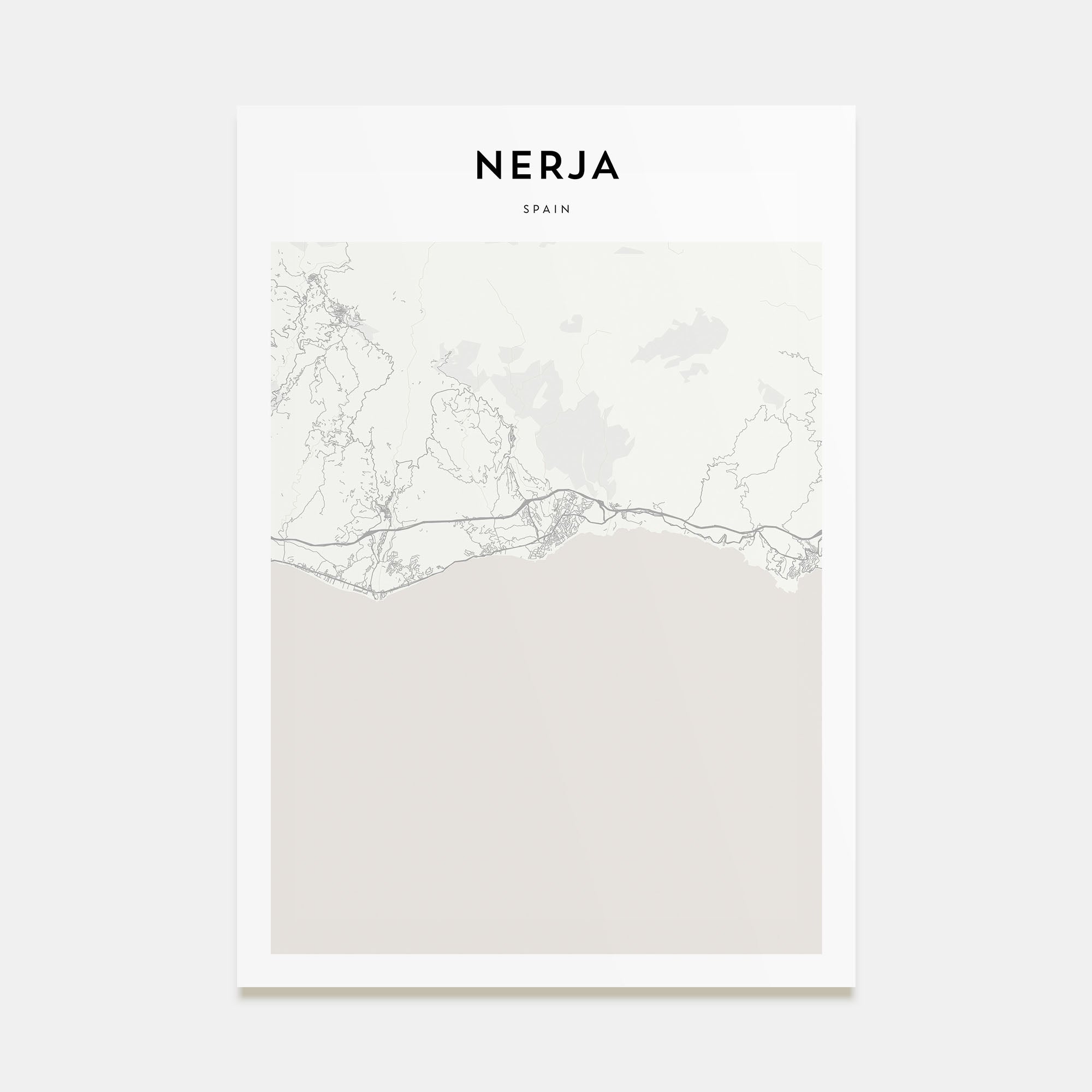 Nerja Map Portrait Poster