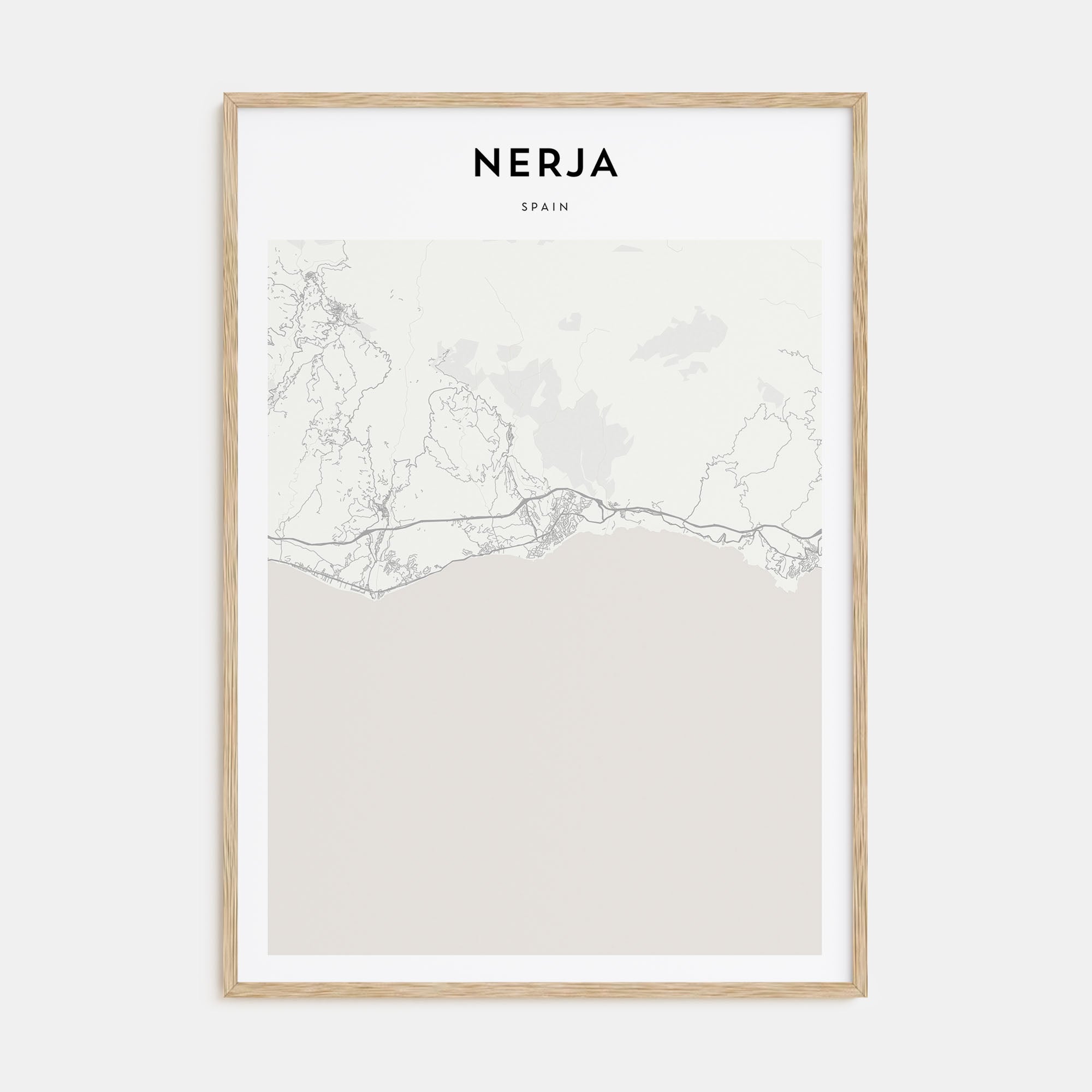 Nerja Map Portrait Poster