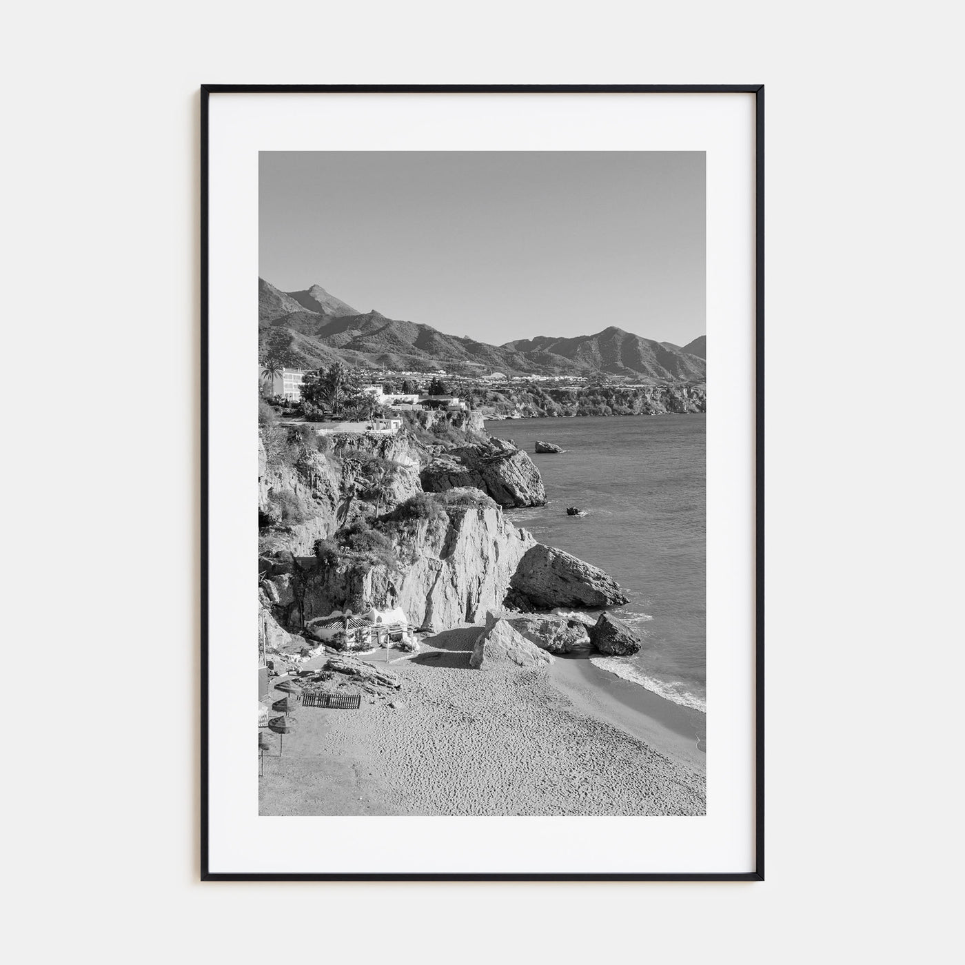 Nerja Photo B&W Poster