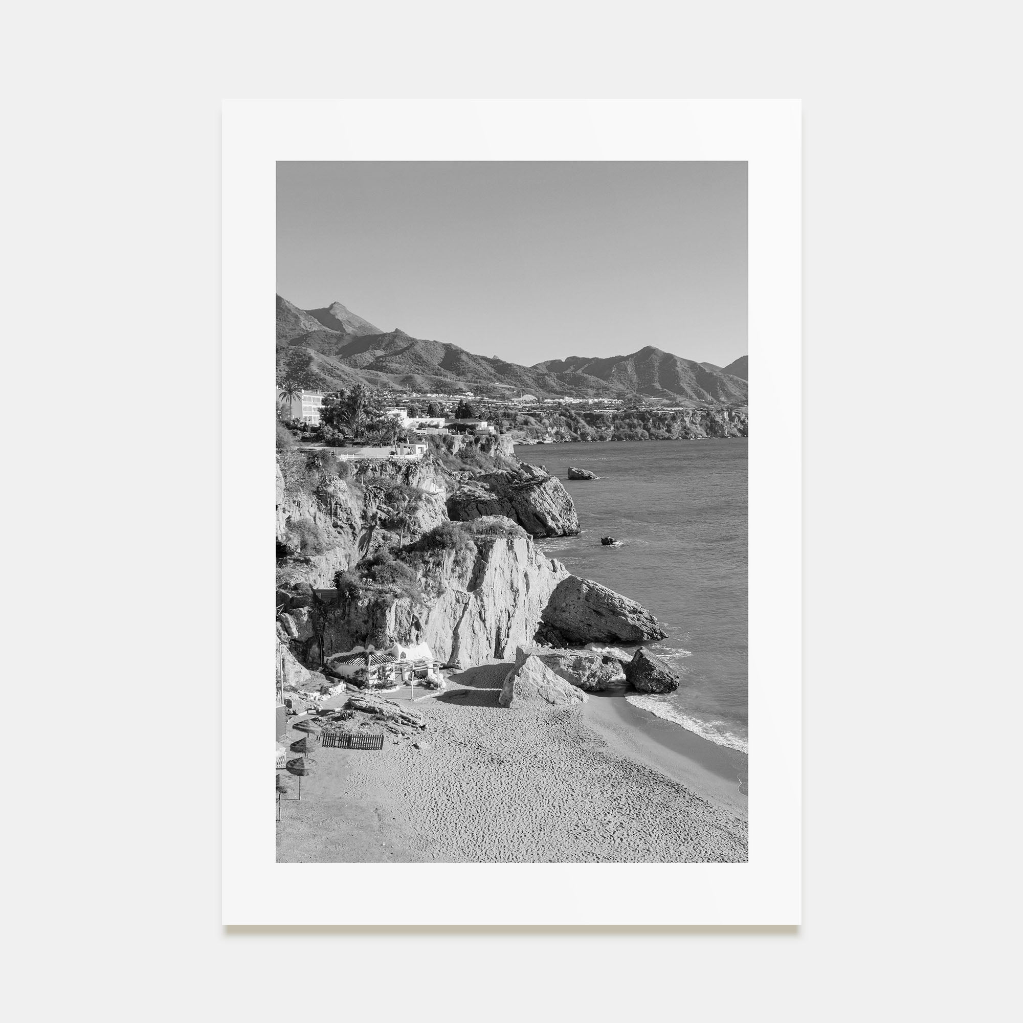 Nerja Photo B&W Poster