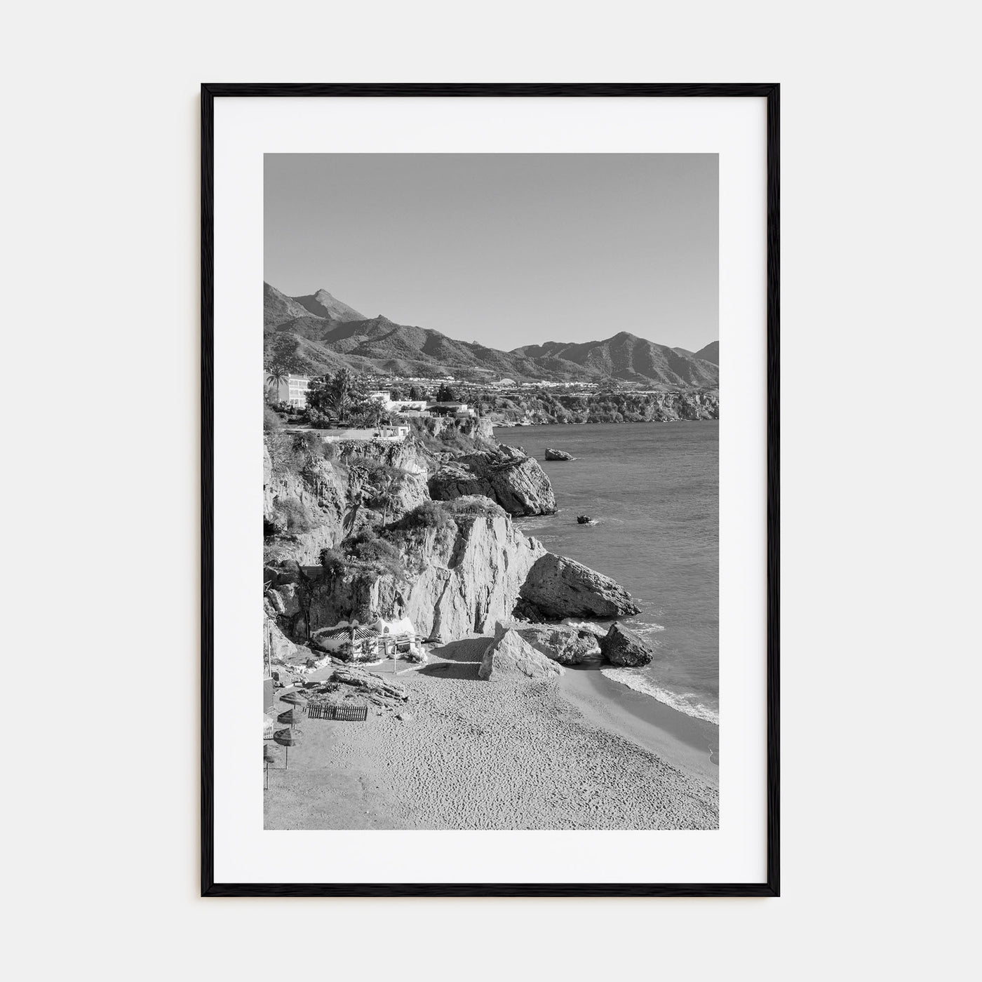 Nerja Photo B&W Poster