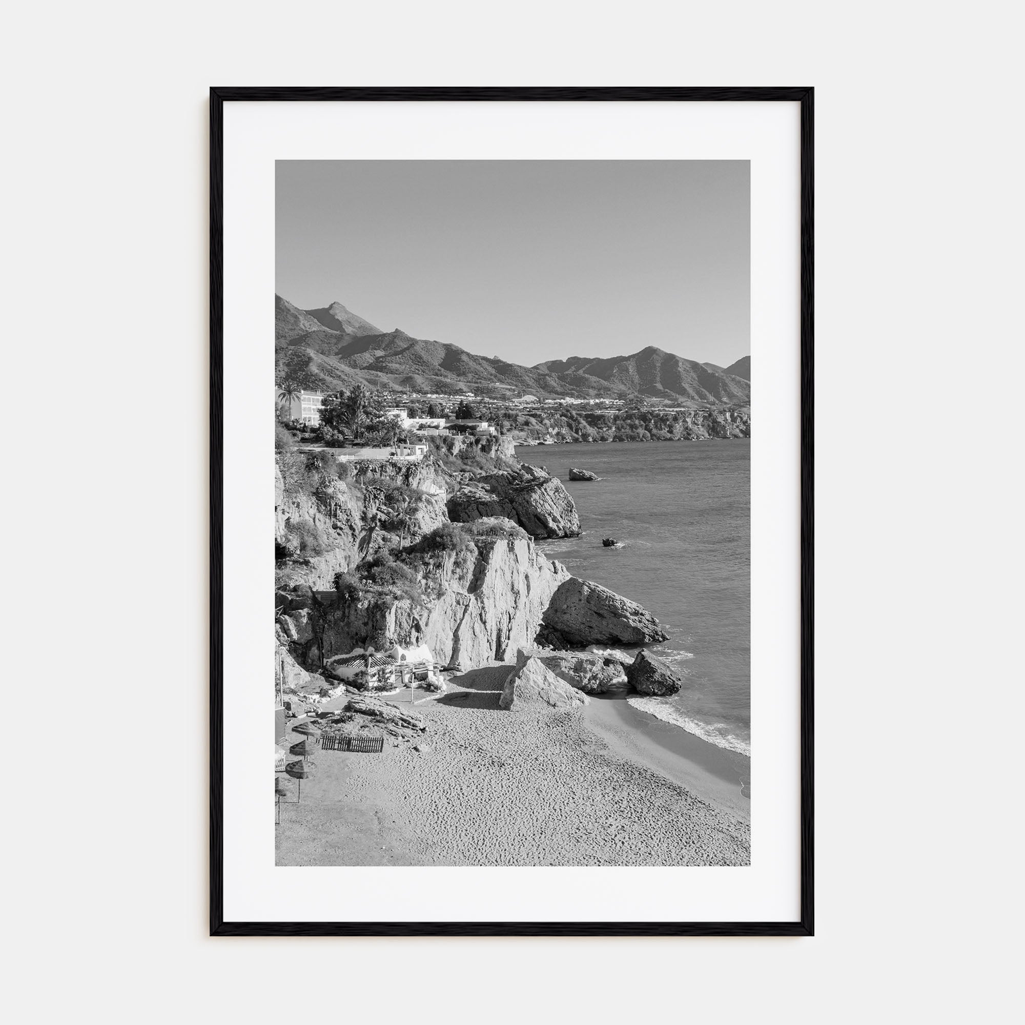 Nerja Photo B&W Poster