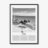 Nerja Print Black and White, Nerja Wall Art, Nerja Poster, Nerja Photo, Nerja Wall Décor, Costa del Sol, Malaga, Spain, Andalusia, España