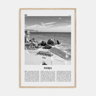 Nerja Travel B&W Poster