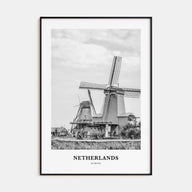 Netherlands Portrait B&W Poster