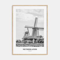 Netherlands Portrait B&W Poster