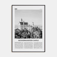 Neuschwanstein Castle Travel B&W Poster