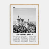 Neuschwanstein Castle Travel B&W Poster