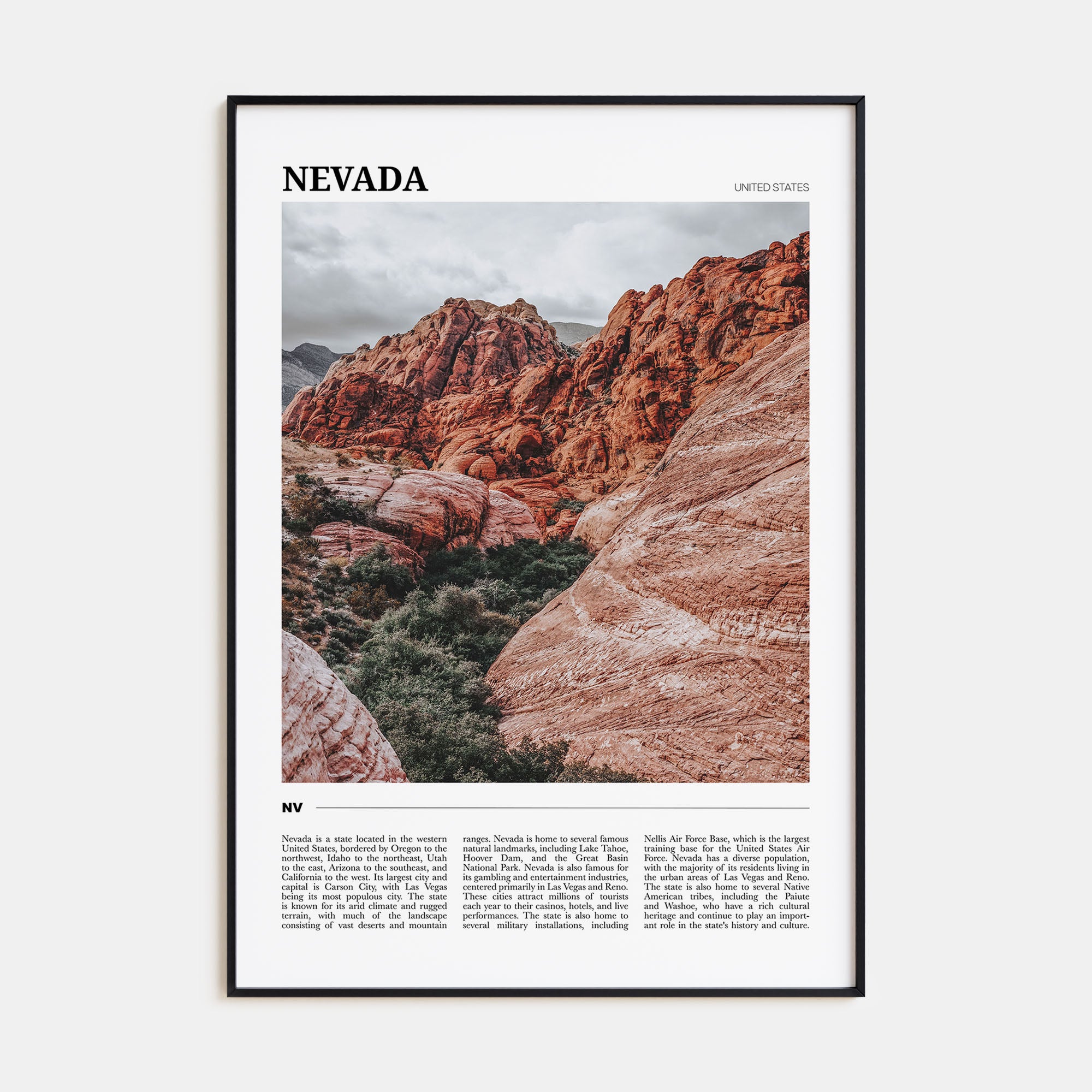 Nevada Travel Color Poster