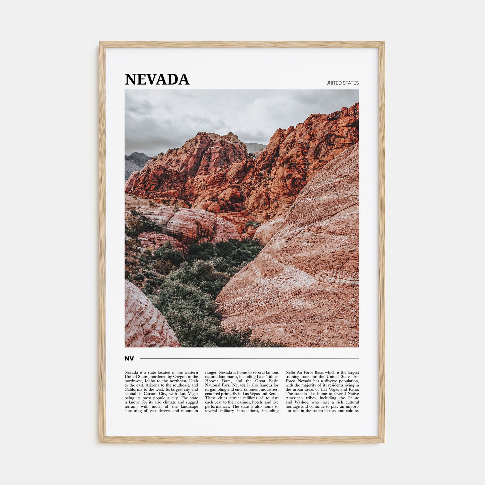 Nevada Travel Color Poster