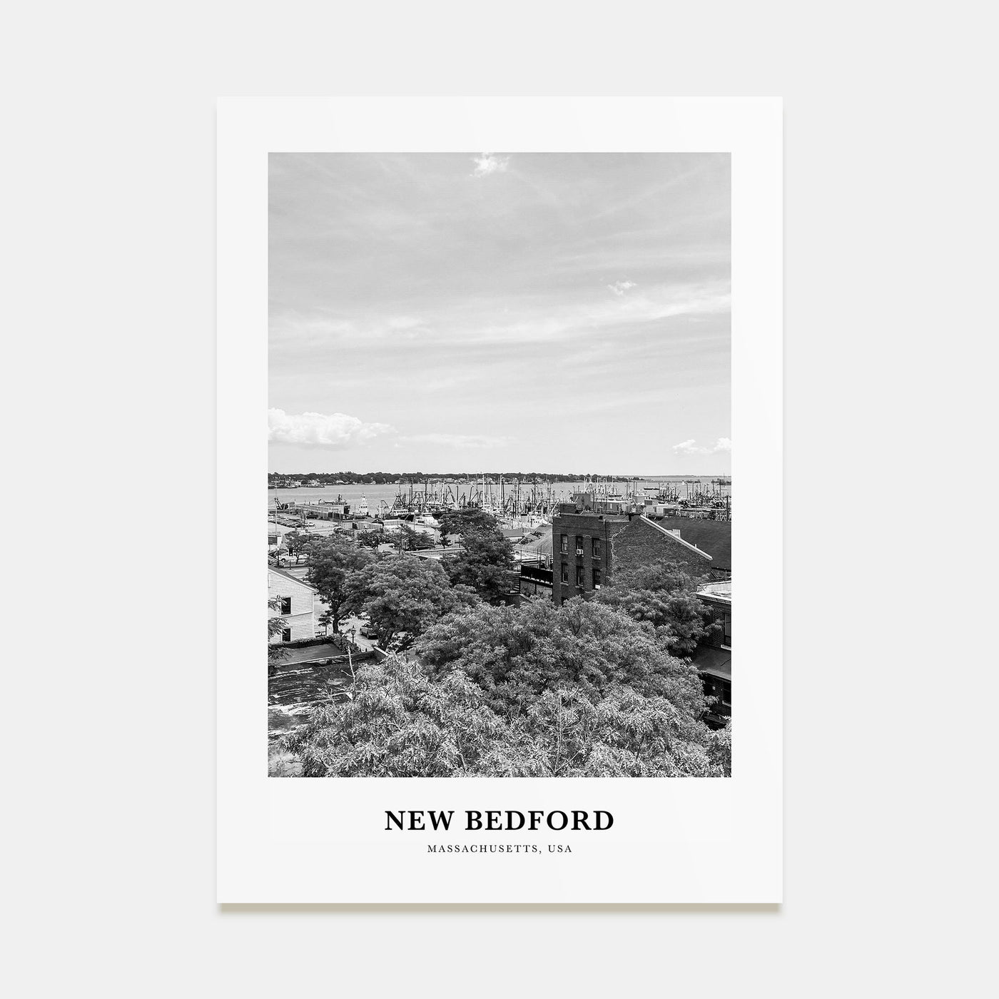 New Bedford Portrait B&W Poster