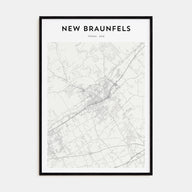 New Braunfels Map Portrait Poster