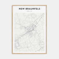 New Braunfels Map Portrait Poster