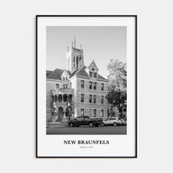 New Braunfels Portrait B&W Poster