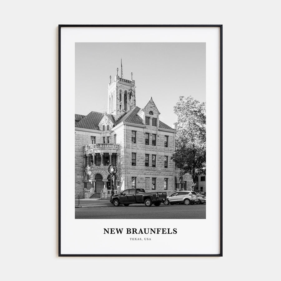 New Braunfels Portrait B&W Poster