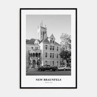 New Braunfels Portrait B&W Poster