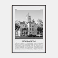 New Braunfels Travel B&W Poster