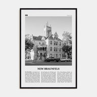 New Braunfels Travel B&W Poster