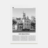 New Braunfels Travel B&W Poster