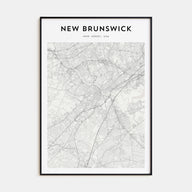 New Brunswick Map Portrait Poster