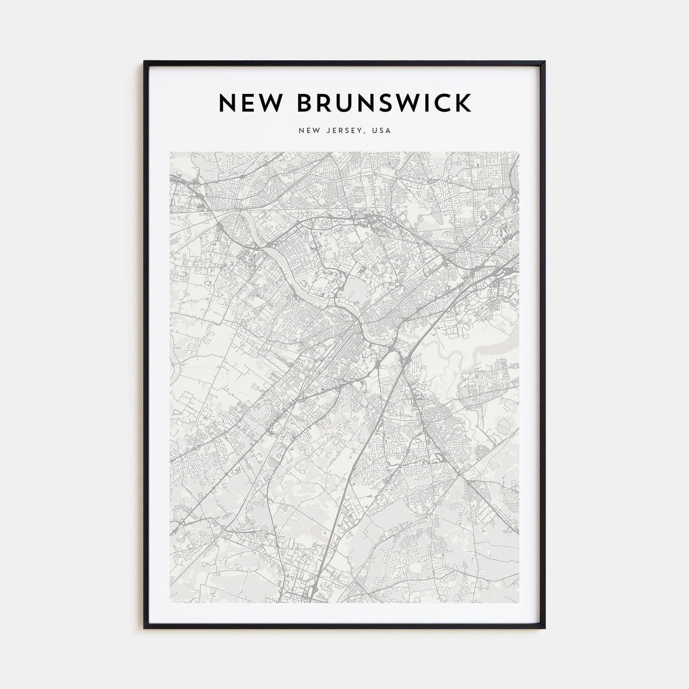 New Brunswick Map Portrait Poster