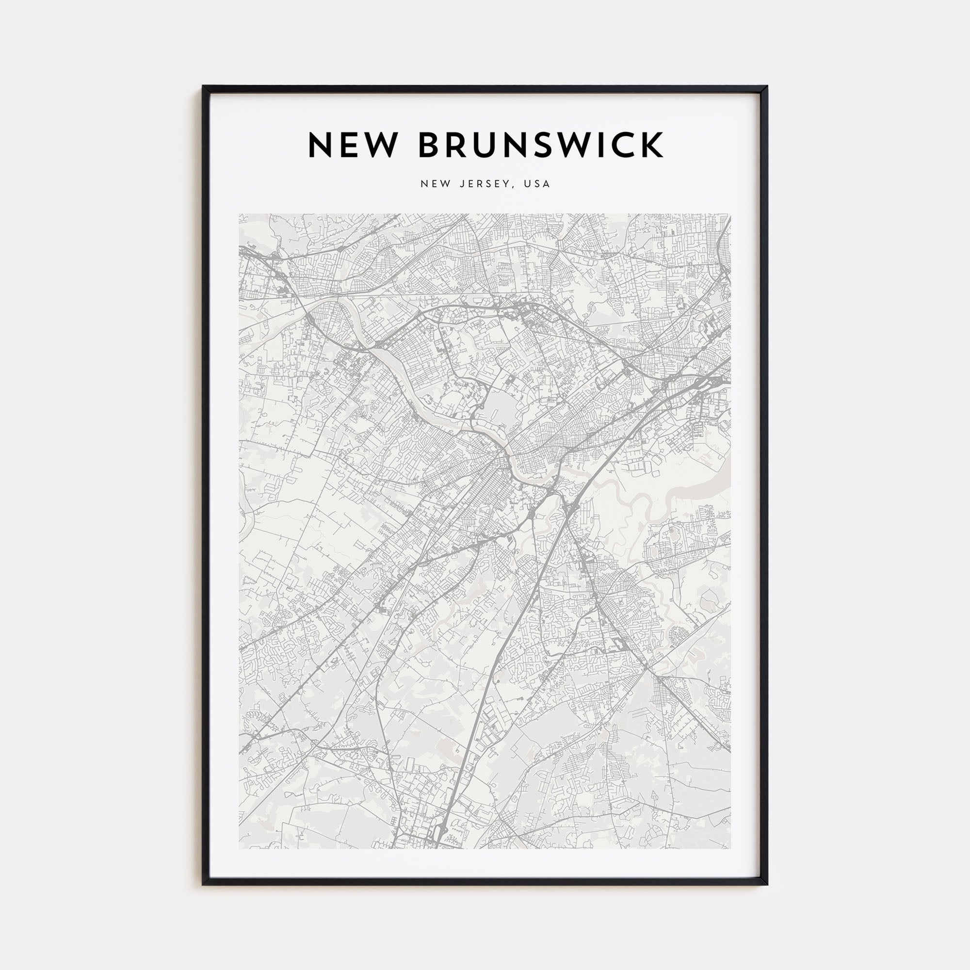 New Brunswick Map Portrait Poster