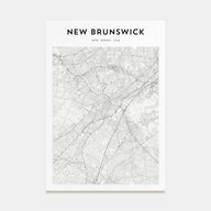 New Brunswick Map Portrait Poster