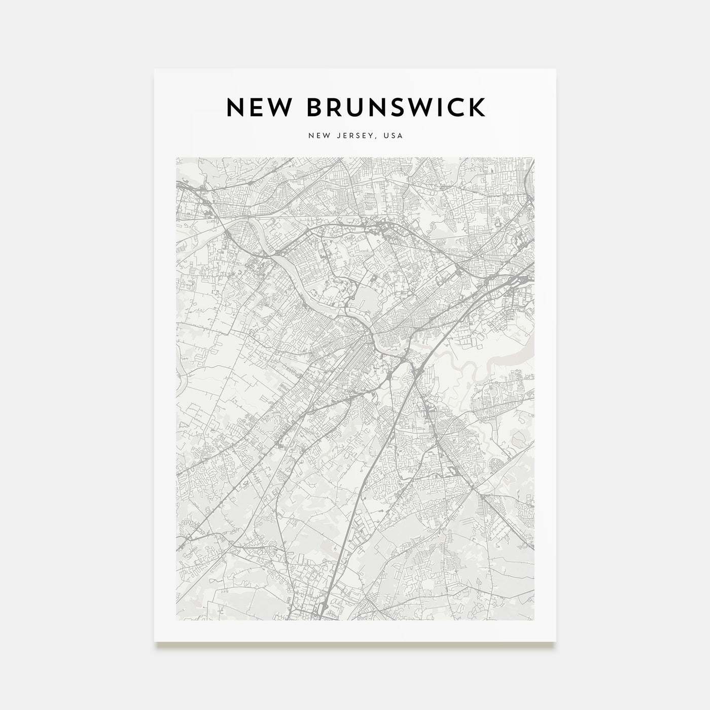 New Brunswick Map Portrait Poster