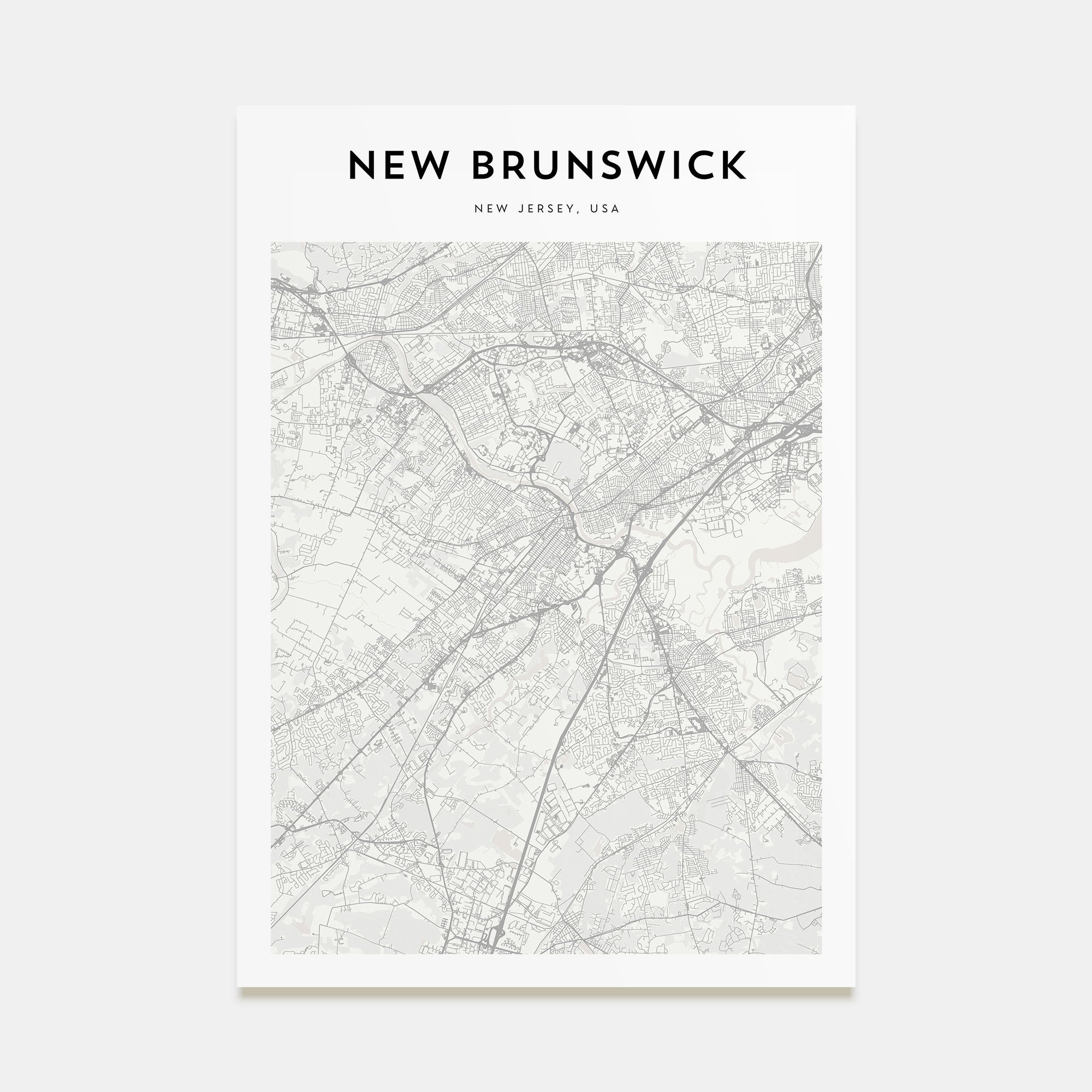 New Brunswick Map Portrait Poster