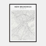 New Brunswick Map Portrait Poster