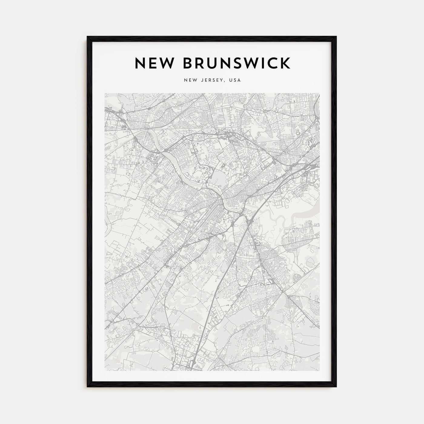 New Brunswick Map Portrait Poster