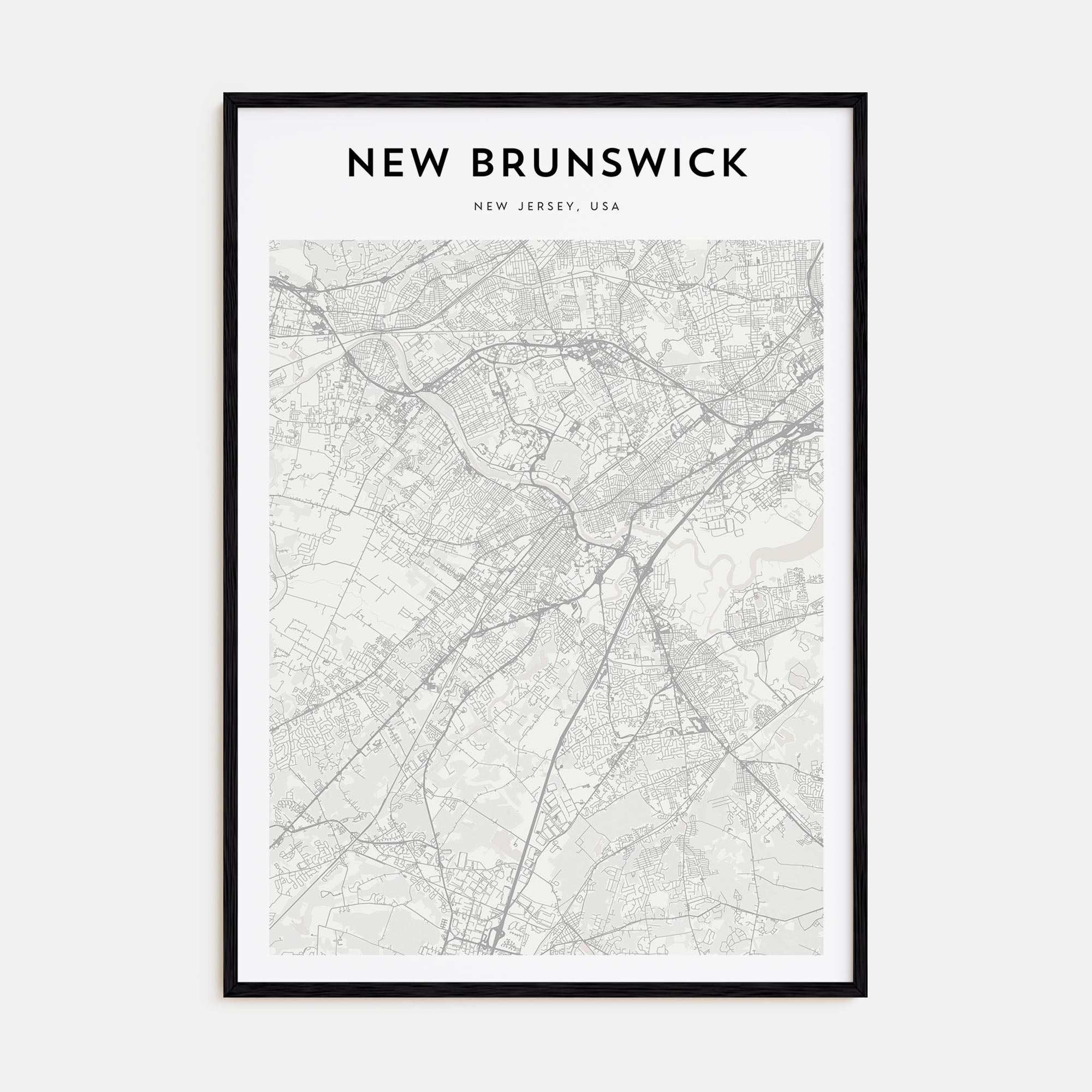 New Brunswick Map Portrait Poster