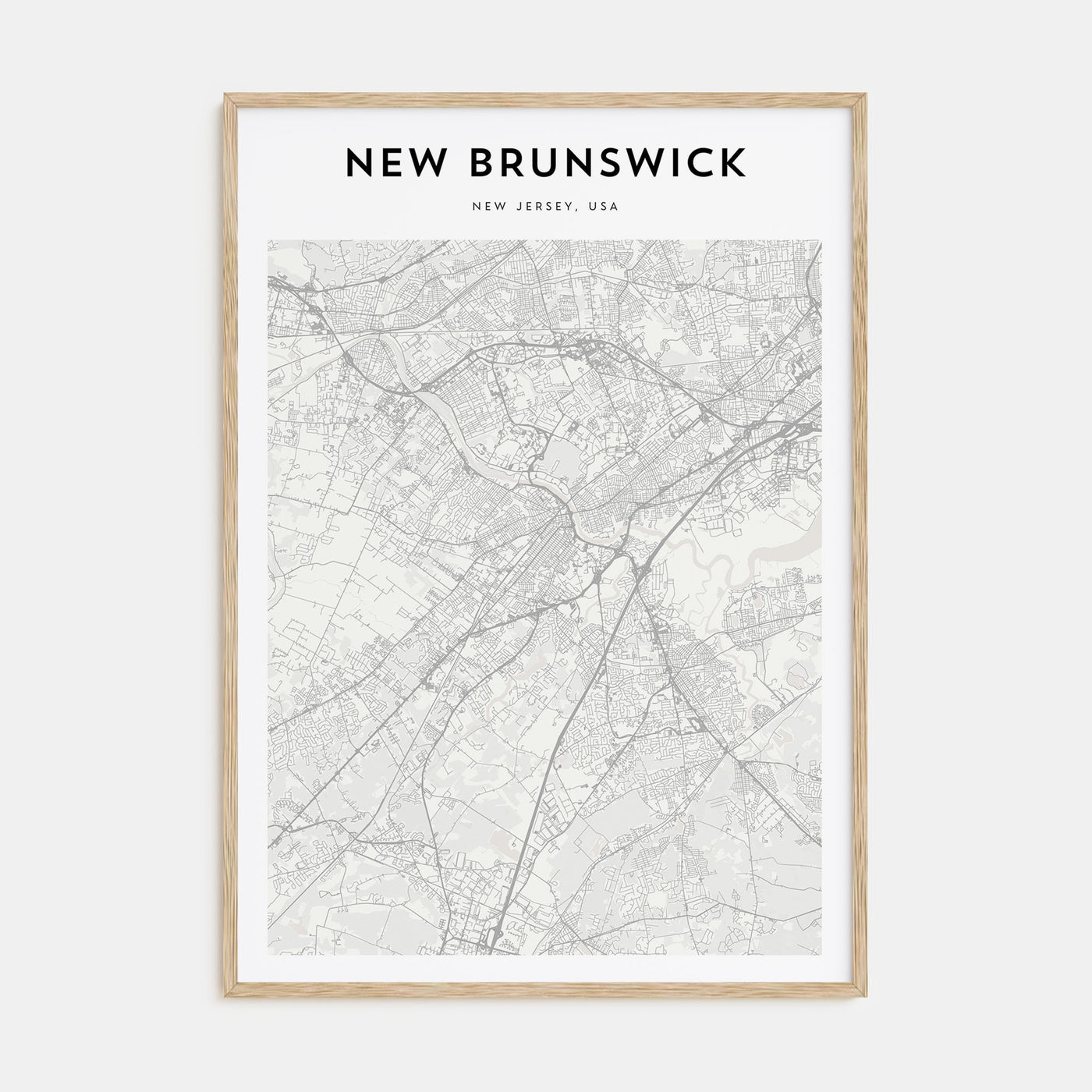 New Brunswick Map Portrait Poster