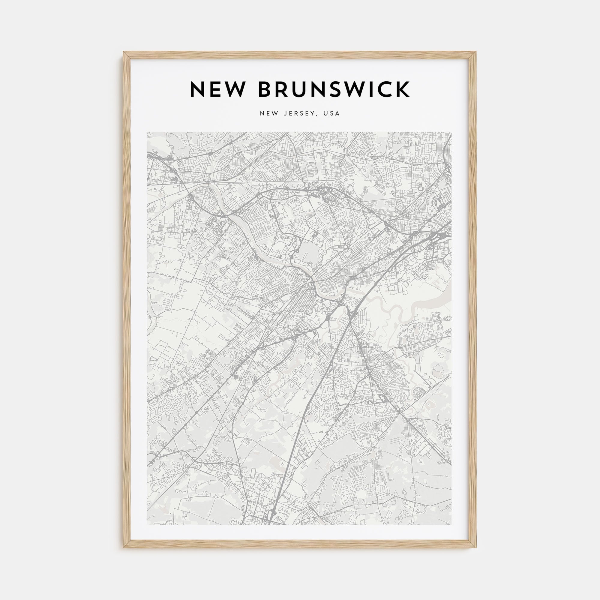 New Brunswick Map Portrait Poster
