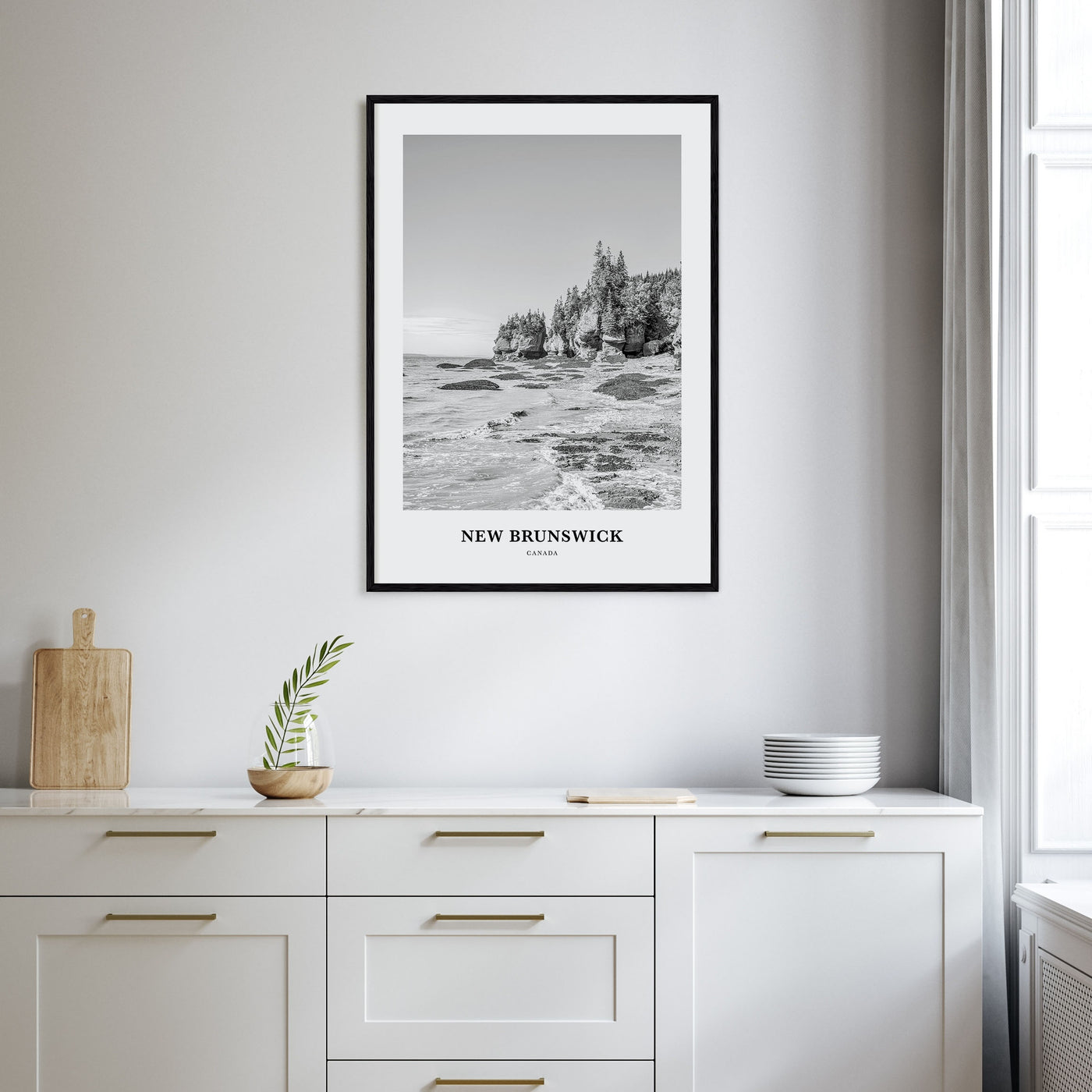 New Brunswick Portrait B&W Poster