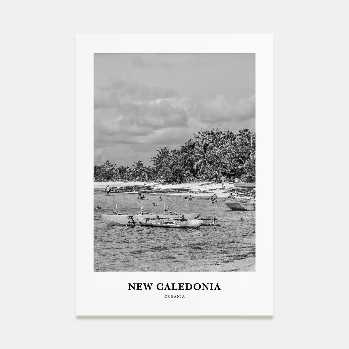 New Caledonia Portrait B&W Poster