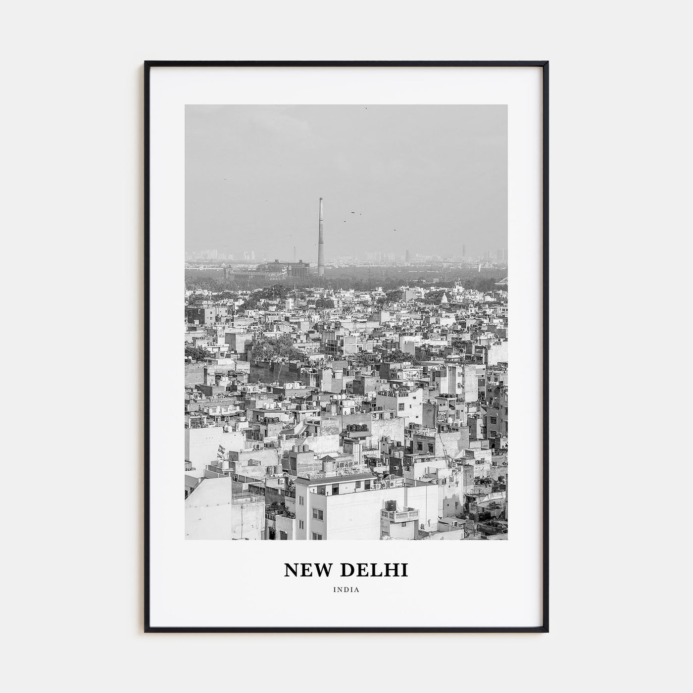 New Delhi Portrait B&W Poster