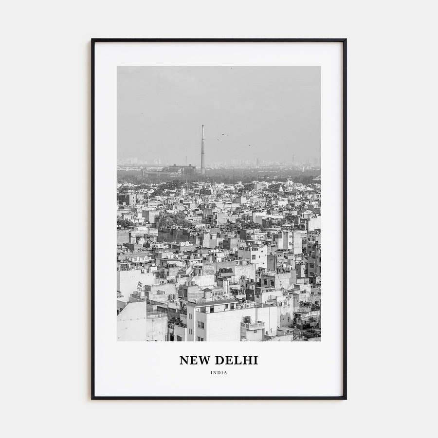 New Delhi Portrait B&W Poster