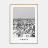 New Delhi Portrait B&W Poster