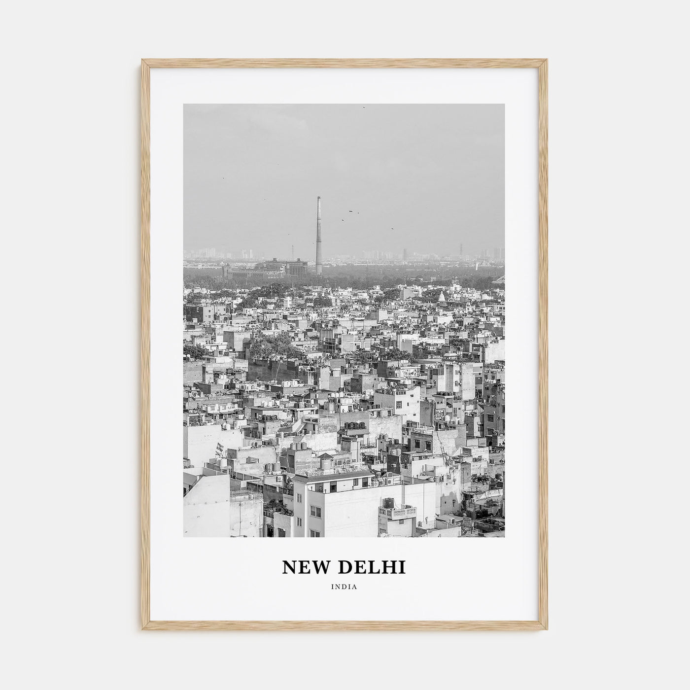 New Delhi Portrait B&W Poster