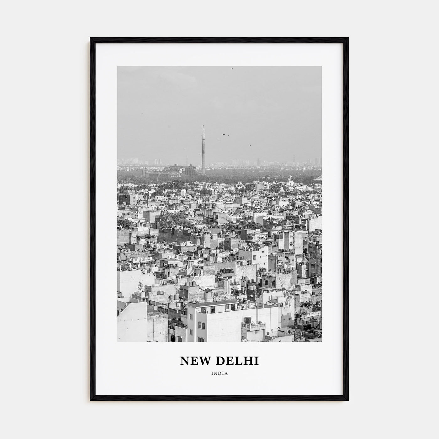 New Delhi Portrait B&W Poster