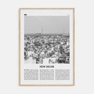 New Delhi Travel B&W Poster