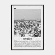 New Delhi Travel B&W Poster