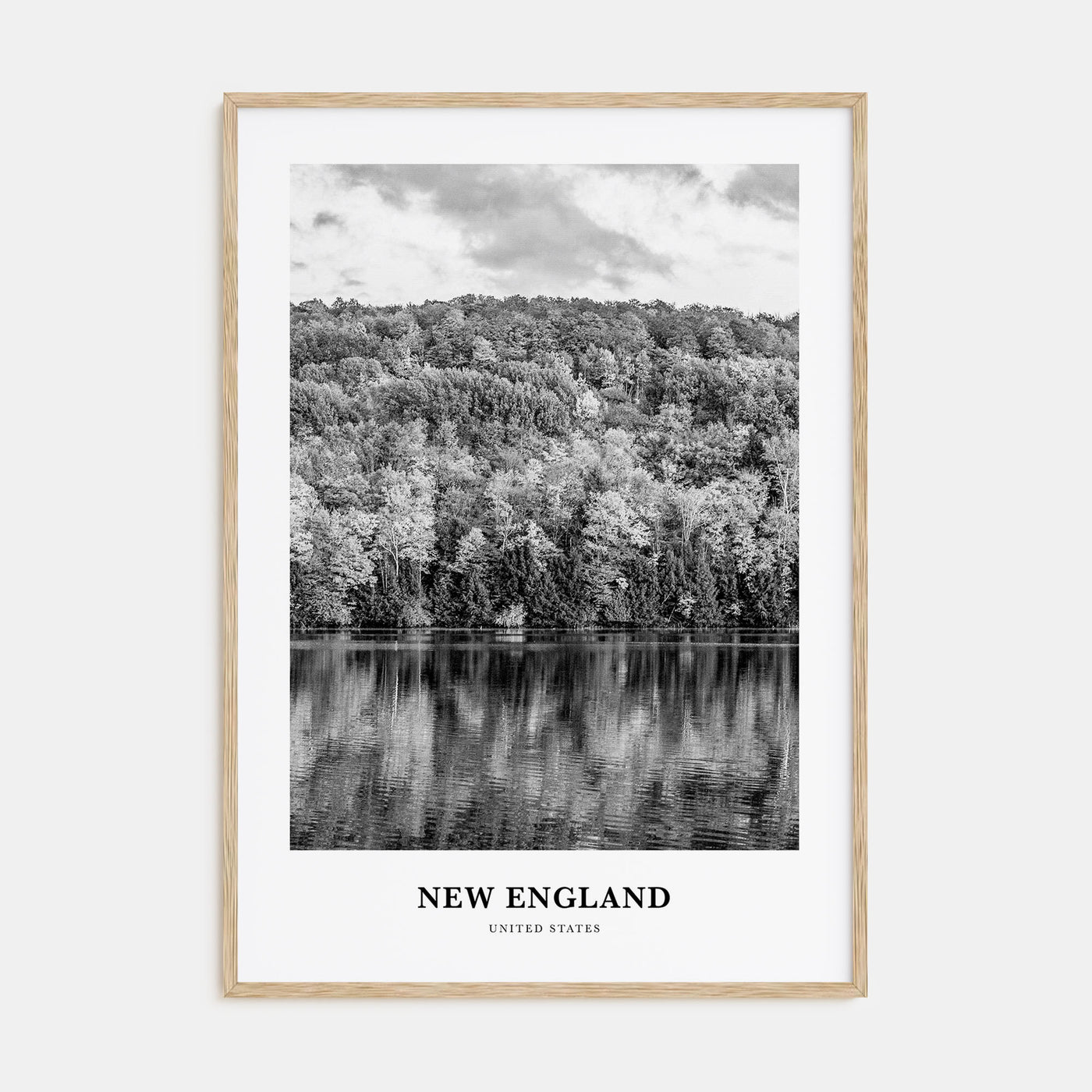 New England Portrait B&W Poster