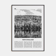 New England Travel B&W Poster