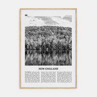 New England Travel B&W Poster
