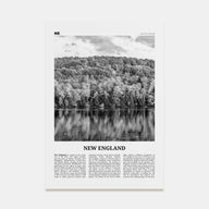New England Travel B&W Poster