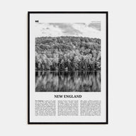 New England Travel B&W Poster